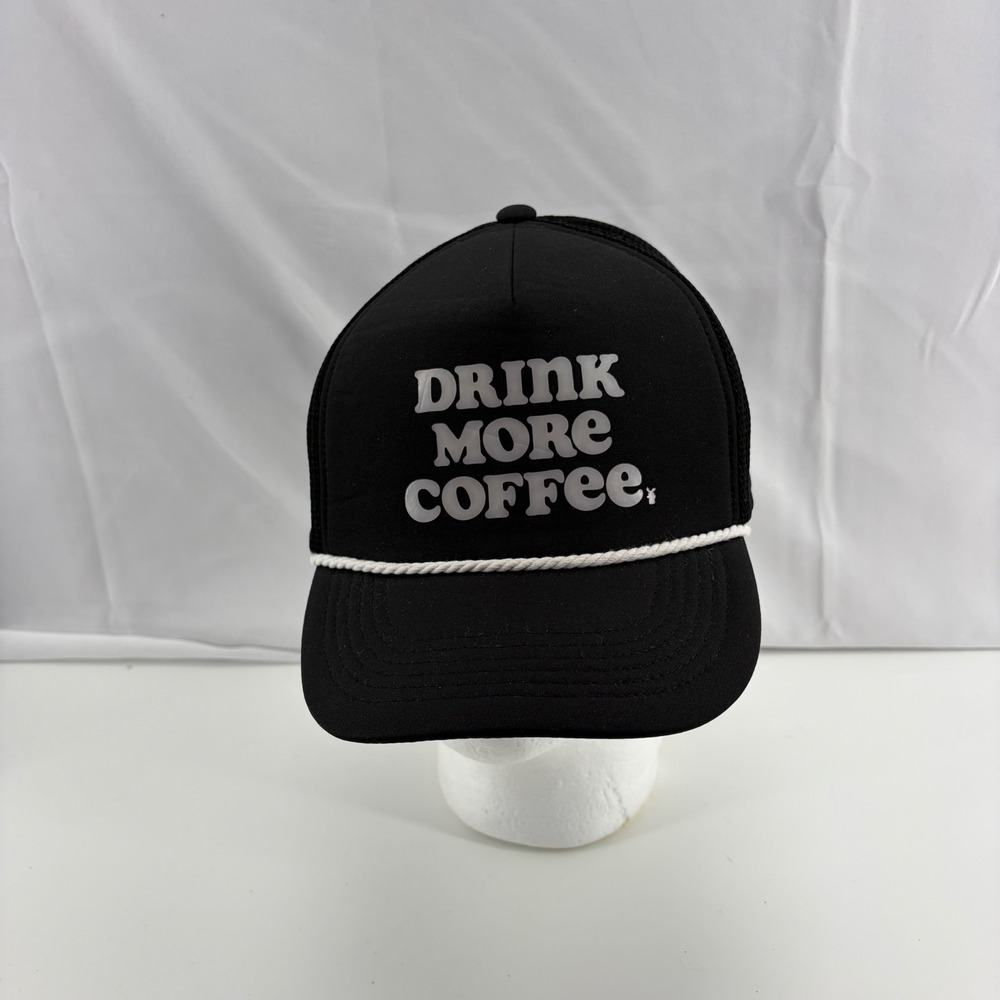 Dutch Bros Coffee Drink More Coffee Trucker Hat Black Snapback Rope Mesh‎ Cap OS